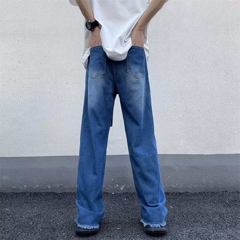 青春流行ins男直筒水洗牛仔裤P45,男装牛仔裤,星座1116-2