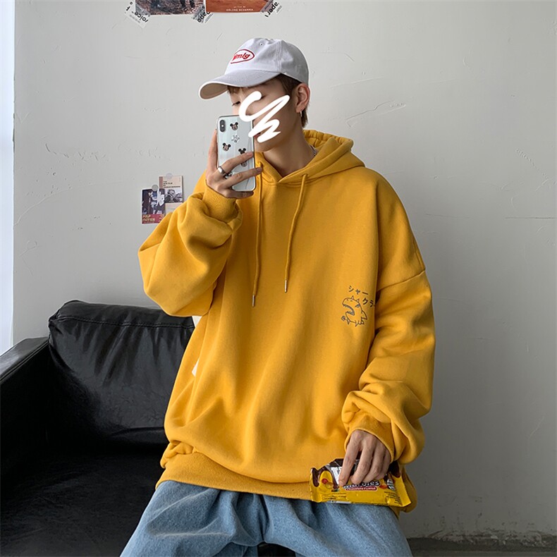 WY2092-P35加绒款-P40纯棉连帽卫衣男大码运动帽衫宽松薄外套男,男装卫衣,电商A040