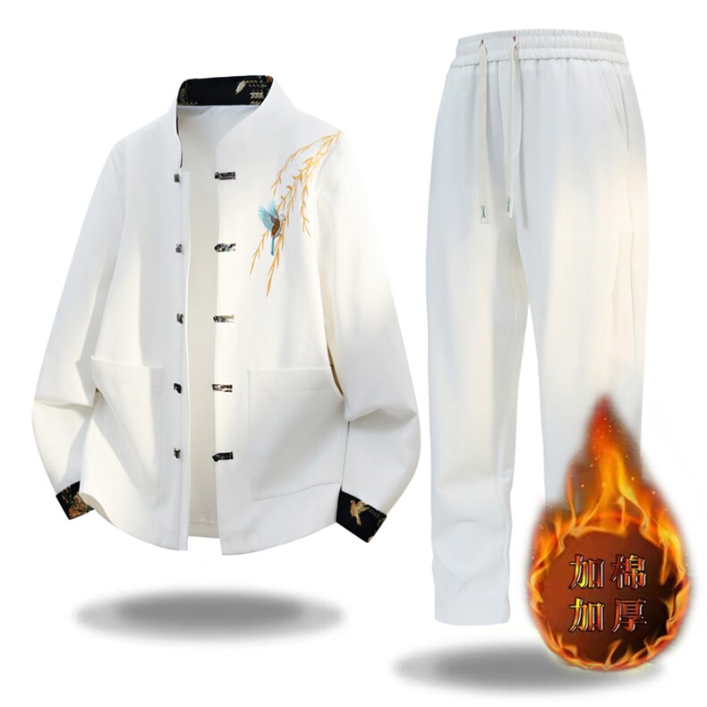 2025风刺绣加棉加厚套装，男装休闲套装，星座1206-2（原A206-2）