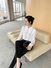 春装新款通勤气质黑白滚边，其它，可艺尚