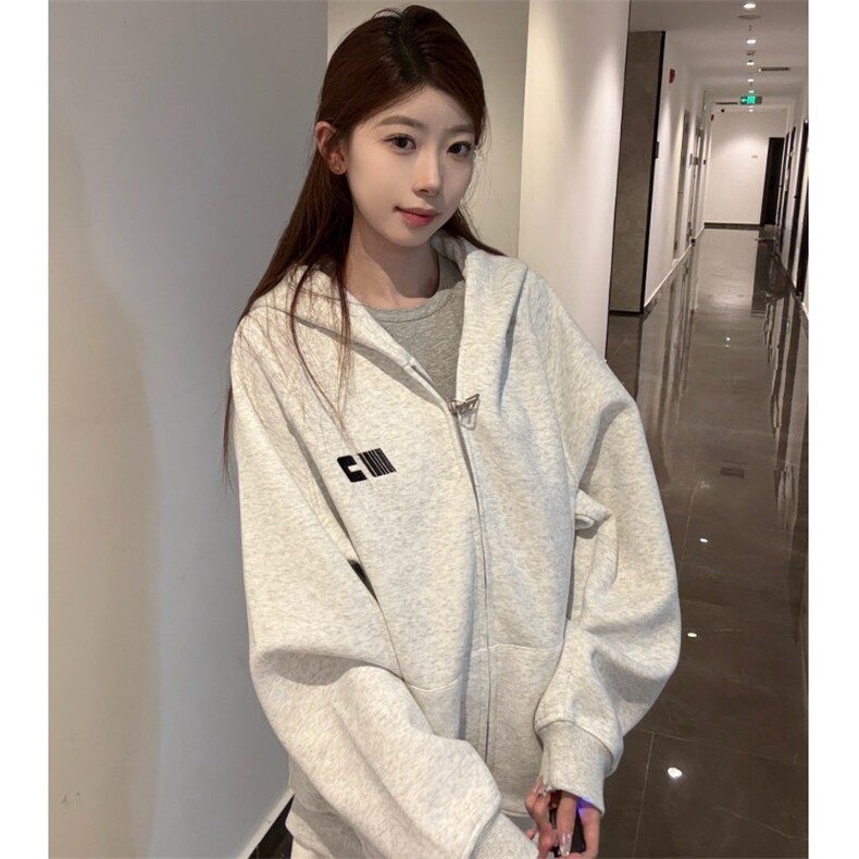 5592-P52原版做工纯棉华棉复合休闲卫衣薄款/加绒,女装卫衣/绒衫,星座617A-2