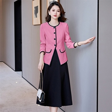 小香风外套女2025春秋新款名媛气质修身显瘦洋气减龄休闲百搭上衣，女装西装，火爆靓佳人