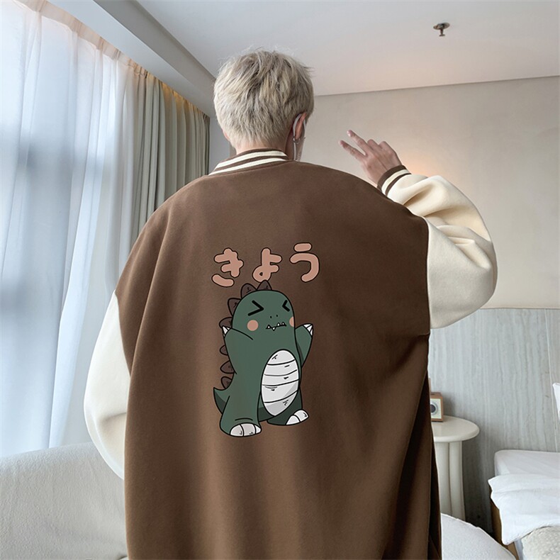 摇粒绒棒球服男大码开衫卫衣男夹克 BF86037-P65图片
