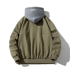 现货2色秋冬带帽可拆卸飞行服外套棉服夹克，男装夹克，电商A105
