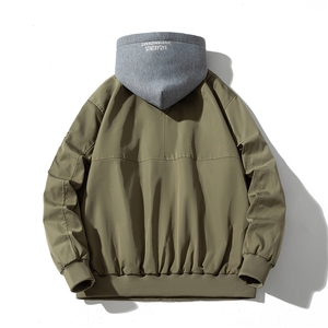 现货 2色秋冬带帽可拆卸飞行服外套棉服夹克图片