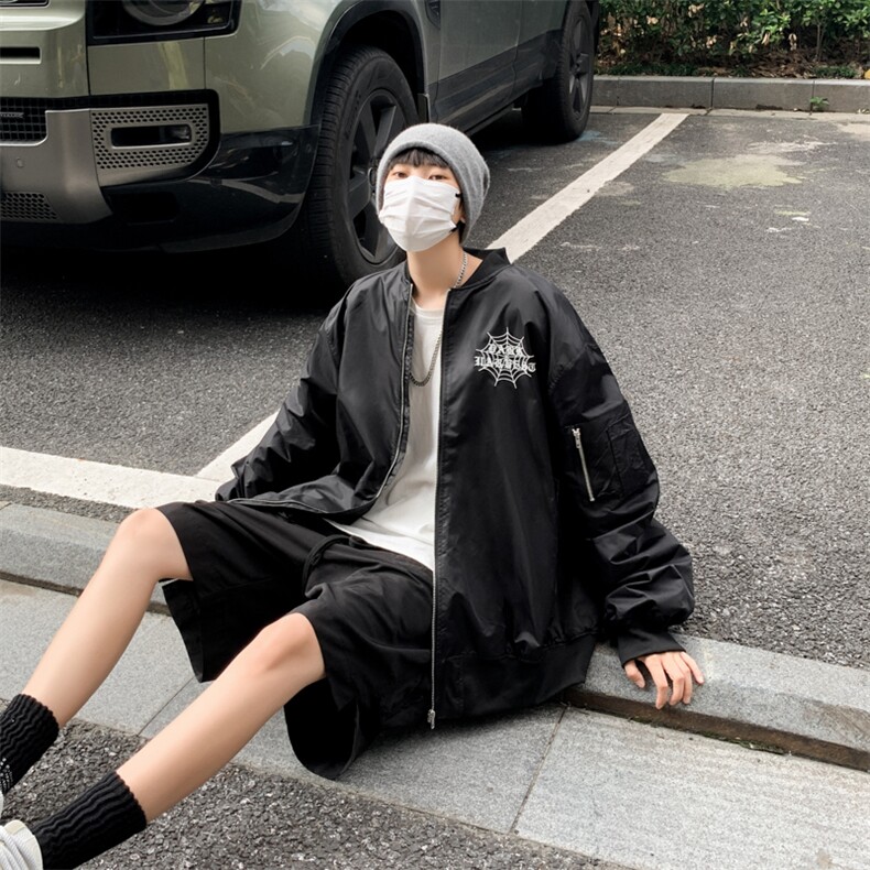 港风美式高街刺绣立领飞行服夹克街头嘻哈高街潮流潮牌JK0105-P63,男装夹克,星座308B-1