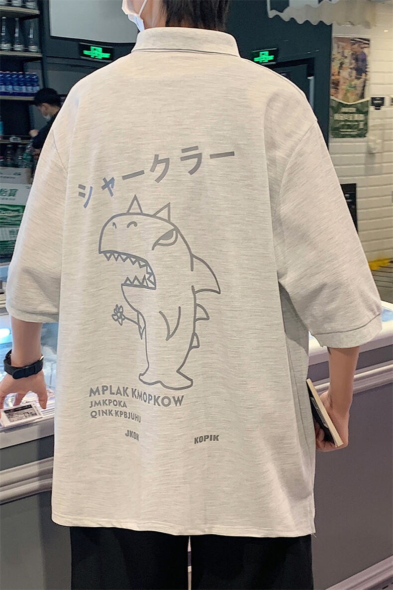 PL57092-P35翻领短袖polo衫男大码胖子半袖t恤男有领保罗衫模特,男装Polo衫,电商A040