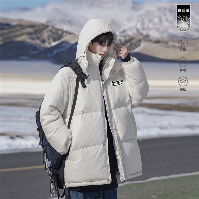 山系新标白鸭绒连帽时尚字母印花羽绒服A247-YR361P225控298,男装羽绒服,电商A247