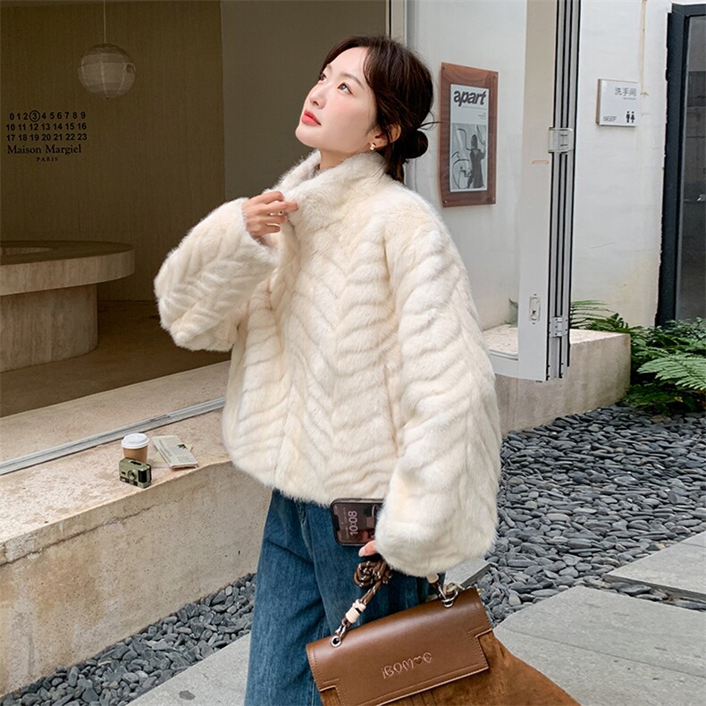 210-7703-P185-K258仿水貂高端皮毛一体女士,女装羊羔毛/颗粒绒,浙宝210（原浙宝191）