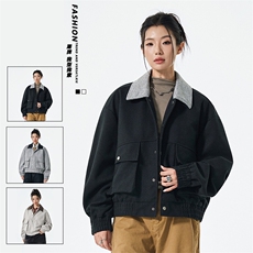 翻领工装外套男2025秋季新款时尚百搭宽松休闲夹克JS5613-P100，男装夹克，星座610（原A335）