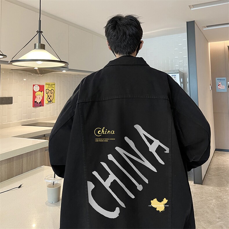 牛仔夹克男大码牛仔外套男茄克 NJ77208-P60加绒款-P75图片