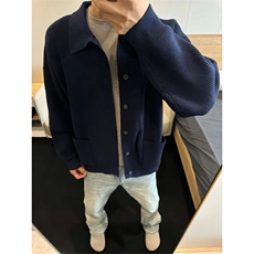【有货】MY0339ZZ-特73秋冬季加厚针织开衫外套男士慵懒翻领毛衣，男装针织衫/毛衣，星座1007（原301D）