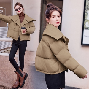 《推》大翻领羽绒面包服90羽绒服短外套图片