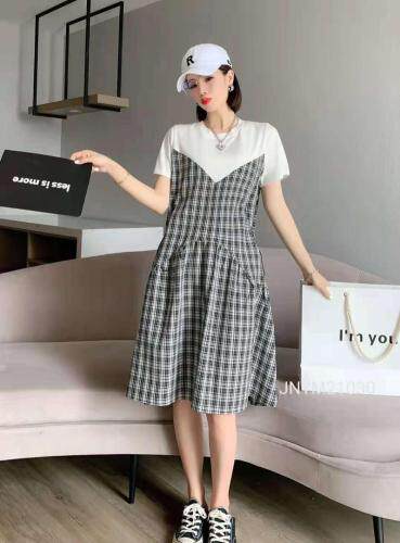 拼色欧货连衣裙，女装连衣裙，简妮依魅