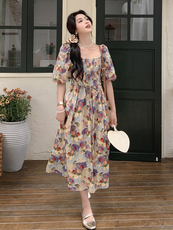 2024法式油画连衣裙【现货】082-3634P120K178，女装连衣裙，浙宝192（原082）
