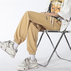 日系潮牌bf风百搭卫裤男2023春季新款宽松束脚MK09-P38，男装休闲裤，星座1109-3
