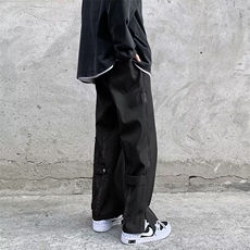 设计感双拉连机能直筒裤美式高街男oversize潮牌阔腿裤子，男装休闲裤，星座601-2