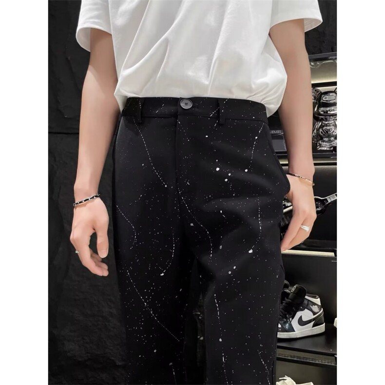 简约轻奢高级感满天星西服套装男士小众设计休闲西裤西装两件套,男装西服套装,星座506A