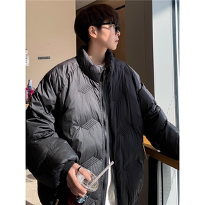 冬季加厚立领休闲棉衣外套男设计感宽松百搭保暖情侣棉服JKM67图片