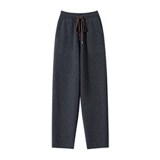 2025春秋新款羊绒裤女100纯山羊绒休闲针织哈伦裤时尚休闲裤长裤，男装休闲裤，榆莲羊绒