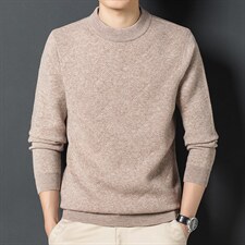 冬季男装棉羊毛毛衣中年爸爸羊毛衫套头针织衫YYJ81505-P220，男装针织衫/毛衣，电商B212（原钱塘6029）