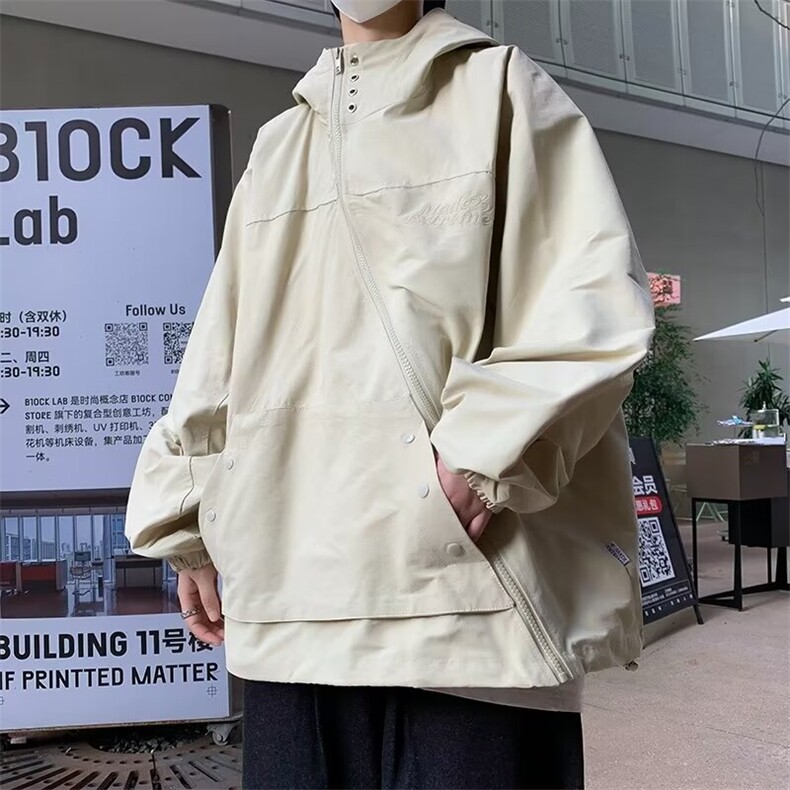 2024春秋新款韩版百搭休闲宽松冲锋衣男春秋设计感外套W5642-P68,男装夹克,星座412-2