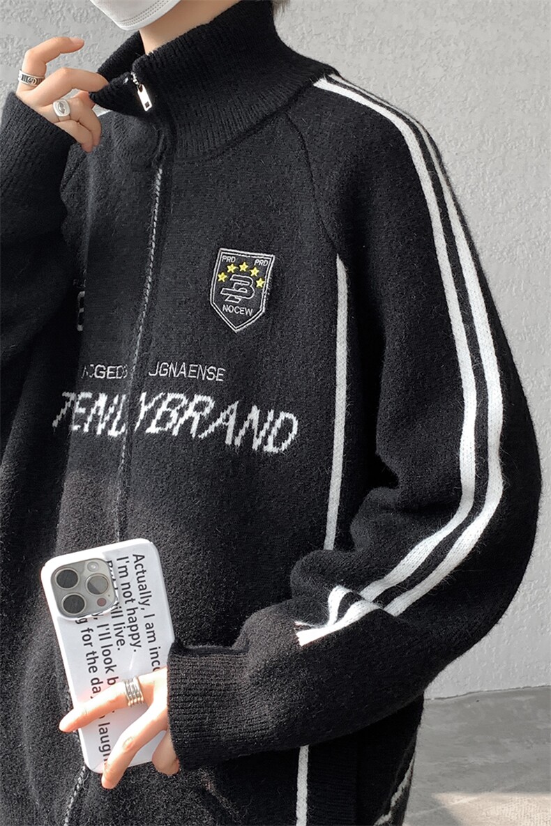 8XL-M超大码毛衣棒球服外套男针织衫开衫赛车夹克男MY1220-P118,男装夹克,电商D206-1