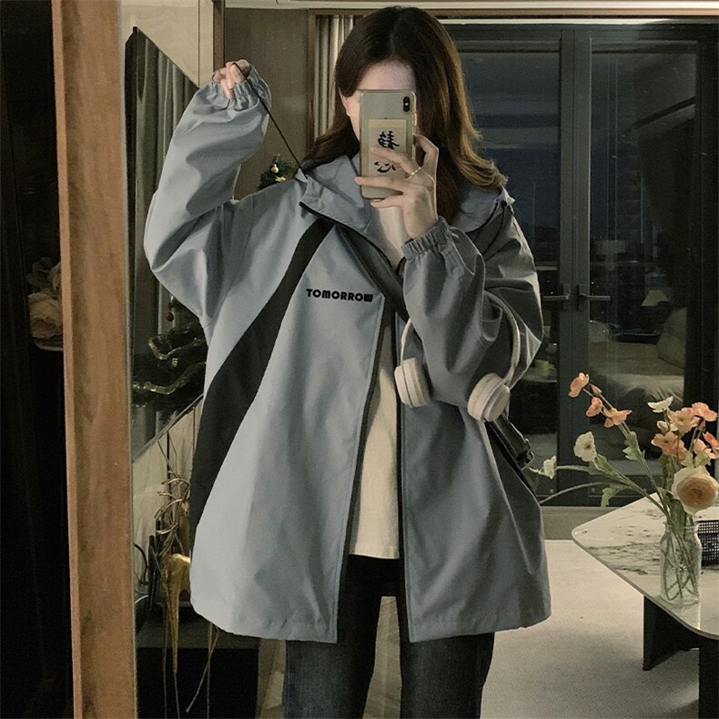 网红款2025秋上新潮牌连帽冲锋衣外套女宽松户外登山服C785-100,男装夹克,星座911-2(原星座613-2）