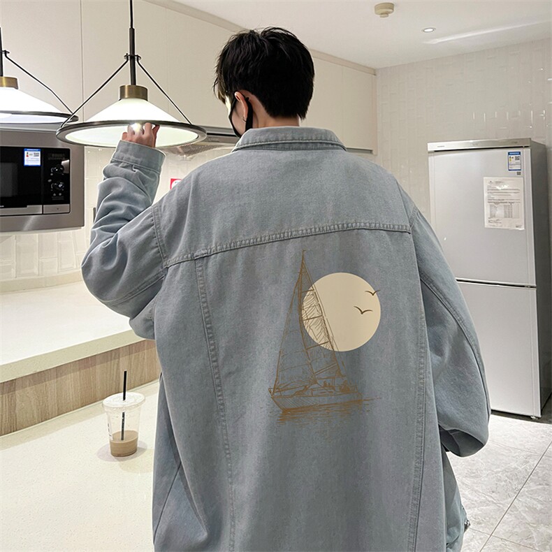 牛仔夹克男大码牛仔外套男茄克 NJ77409-P60图片
