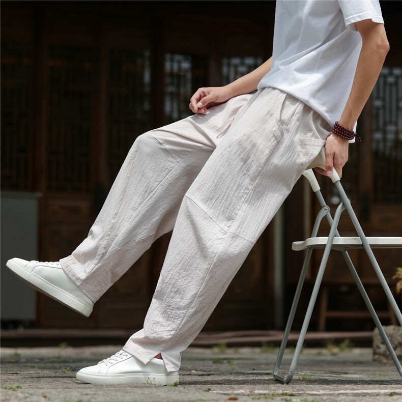 2025夏装新款 汉服 唐装 风冰丝棉麻休闲裤 A057-K381-P45图片