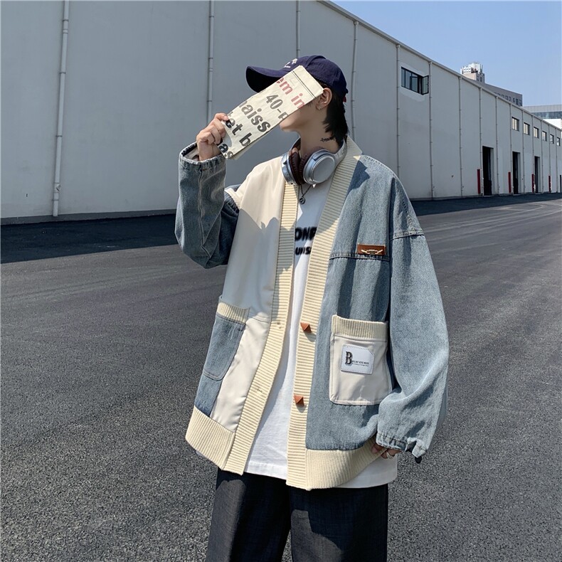 牛仔夹克男大码牛仔外套男茄克9023-p110,男装夹克,电商D206-1