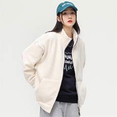 奥粒绒外套基础纯色休闲百搭开衫立领卫衣男女同款EY-3662-P85，女装短外套，电商B306