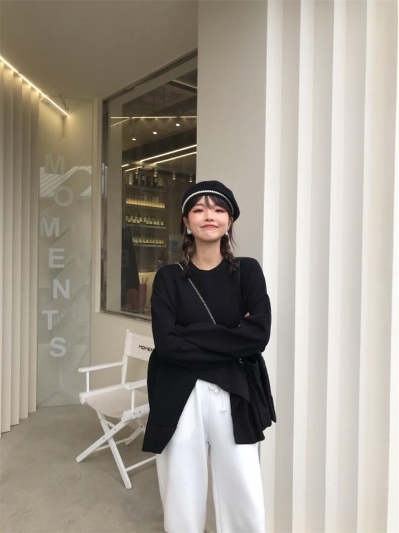 春季新款不规则下摆针织衫，女装，Queena PHoebe