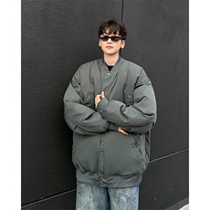 潮牌宽松棉服男日系复古棒球服棉衣情侣休闲飞行服外套冬HY303，男装棉衣，星座506