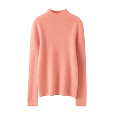 一线抽条半高领新款针织衫时尚百搭，女装针织衫/毛衣，倾城羊绒