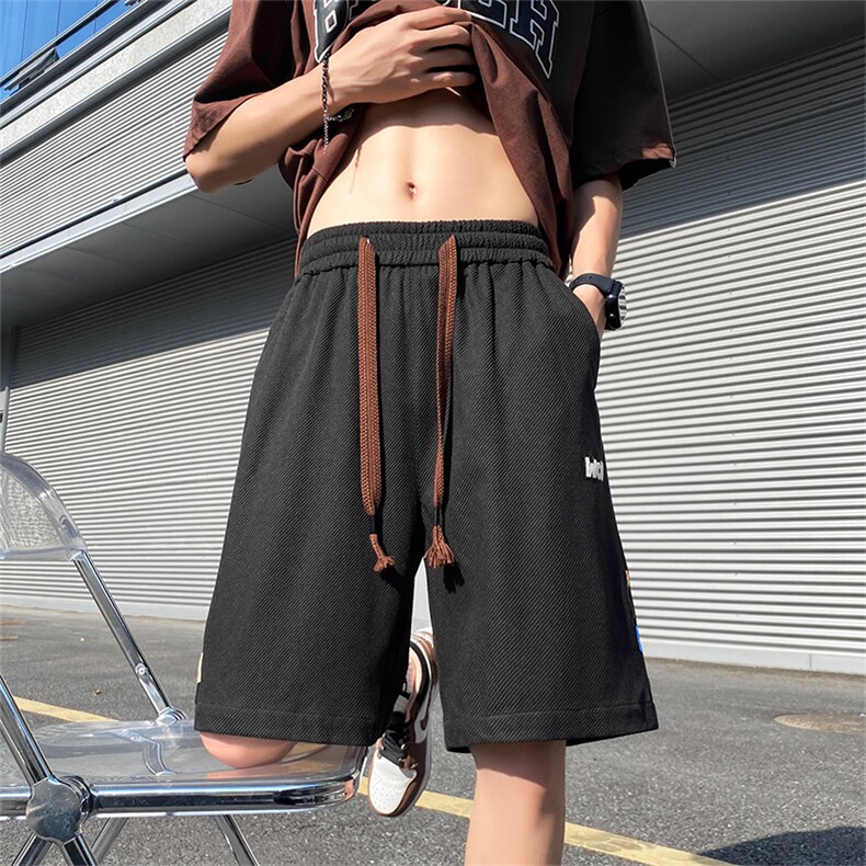 美式绣标宽松直筒短裤男夏季五分裤2302P40,男装牛仔裤,电商A309