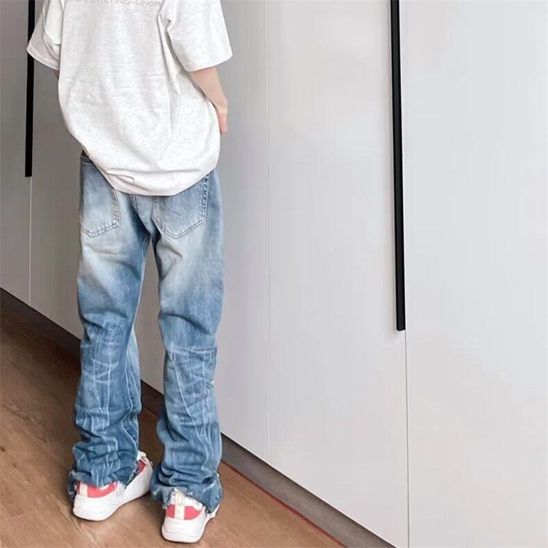 美式直筒破洞牛仔裤男款高街vibe水洗cleanfit裤子LN80322-P47,男装牛仔裤,星座1008