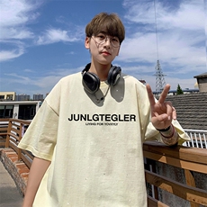 量大优供抖音视频支持得物配合二开美式满天星亮片短袖T恤MTX300，男装T恤，电商A486