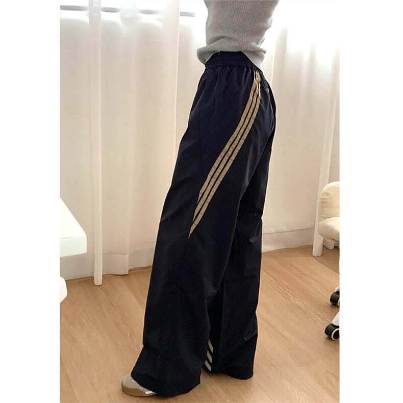 【有货】ZQ678ZZ-特39美式复古条纹休闲裤宽松直筒抽绳冲锋裤子,男装休闲裤,星座1007（原301D）