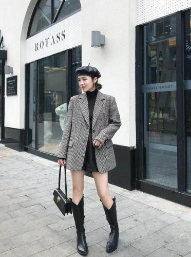 时尚羊毛呢西服，女装，海之萍