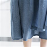 时尚百搭高腰显瘦半身裙优雅气质长款A字裙，女装半身裙，韩美纤衣