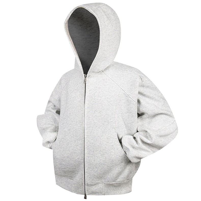 抖音得物高品质美式高街重磅辑明线结构设计连帽卫衣开衫外套W83,男装卫衣,电商A486-1