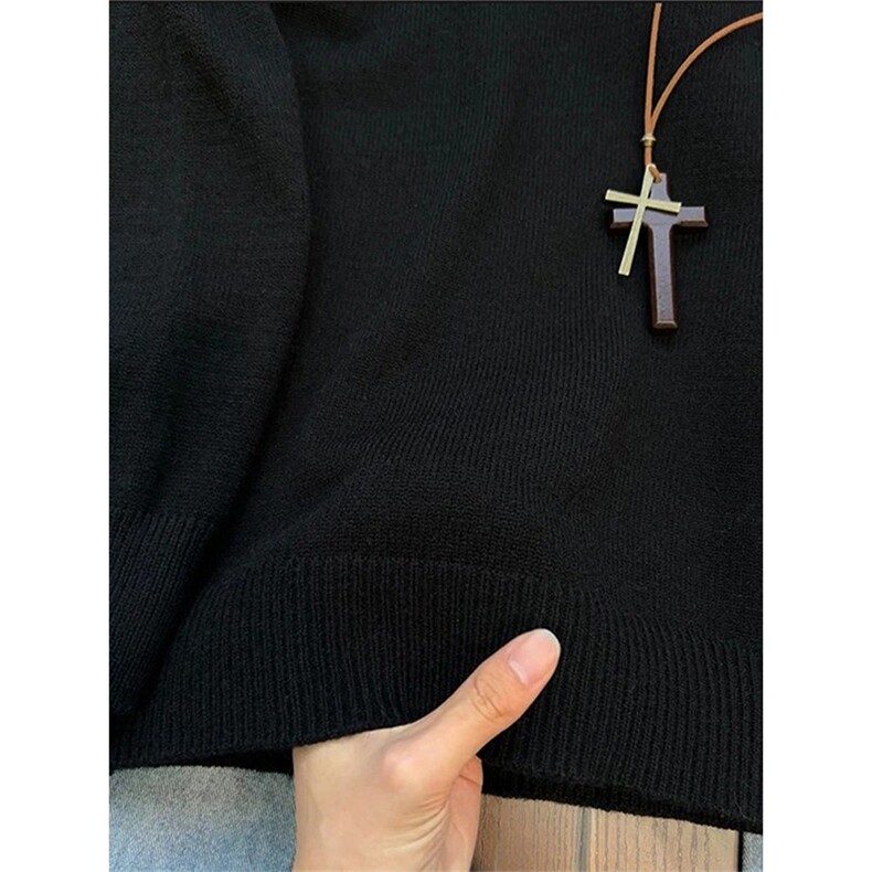 AA1841P53亨利领刺绣毛衣男冬季美式复古老钱风打底针织衫,男装T恤,电商B323A