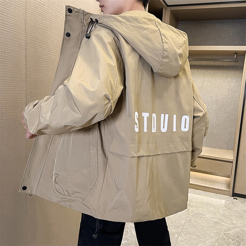 2023-冲锋衣春秋季新款工装连帽长袖夹克外套2301P105,男装夹克,电商A203-1