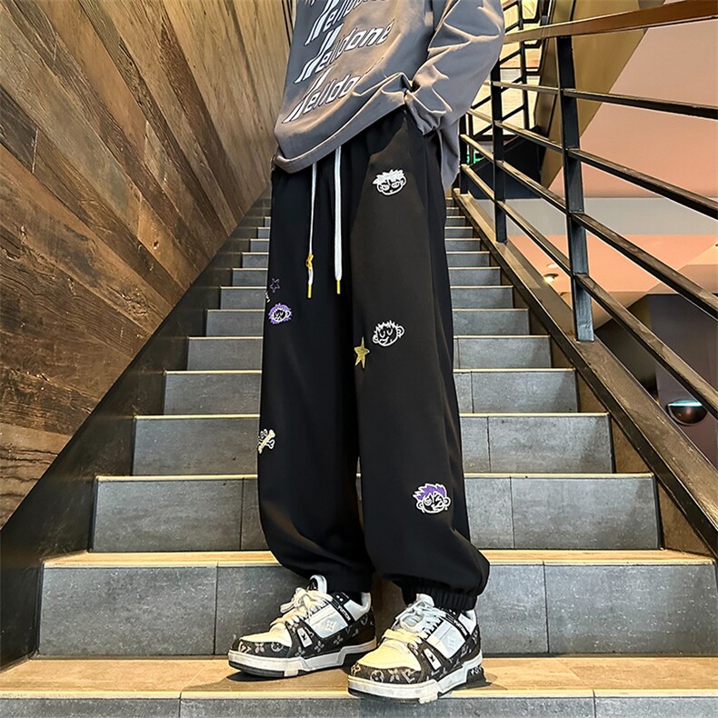 2024春季新款外景刺绣卫裤裤M-5X，男装卫裤，电商A022
