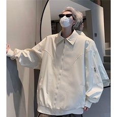 秋装新款港风大码夹克宽松防水小牛津棒球服上衣外套男7865-P88，男装夹克，电商C213(原B265)