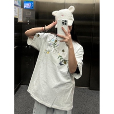 花卉刺绣纯棉短袖ZX0186-P35，男装T恤，星座313A(原308A-2)