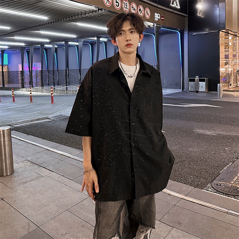 星空点点衬衫潮男A071-T17-P40,男装衬衫,电商A071