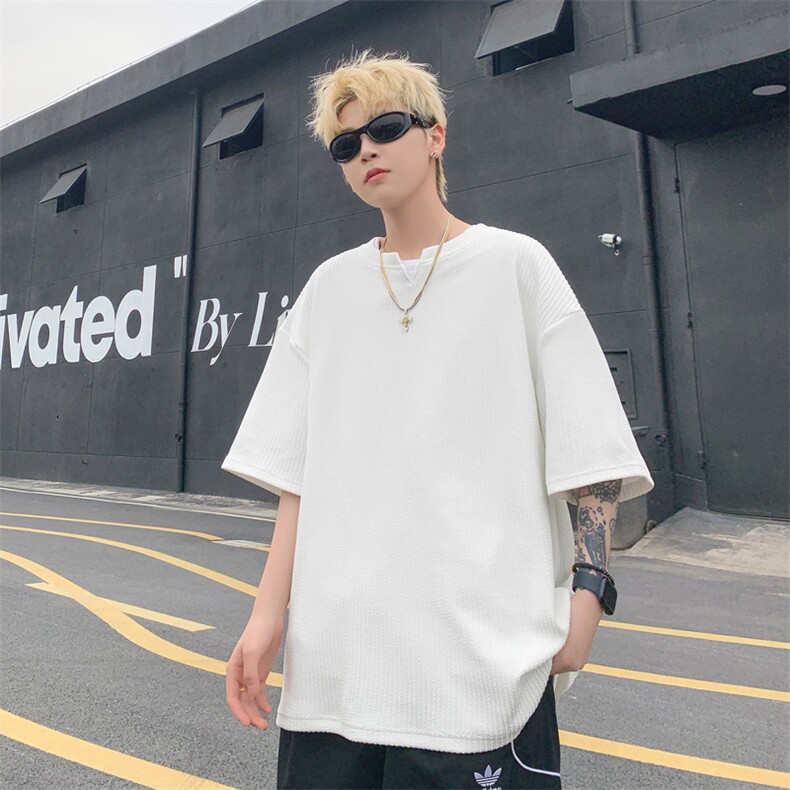 量大优 ！ 供视频  V领条纹短袖T恤男XH58-特P23图片