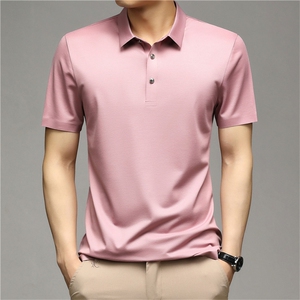 夏季新款男士翻领短袖t恤中年有领男装上衣服休闲POLO衫图片